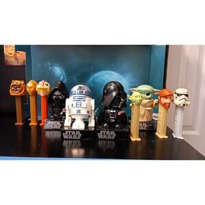 Star Wars Movie Heroes Candy & Pez Dispensers Vader R2-D2 Grogu Kylo Obi-Wan